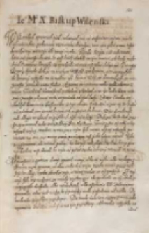 Votum [...] biskupa wilenskiego [Benedykta Wojny]