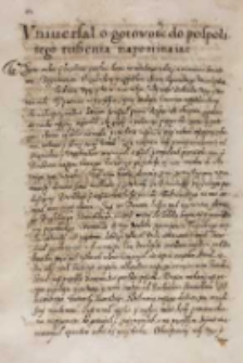 Vniuersał o gotowości do pospolitego ruszenia napominaiąc, Warszawa V 1614