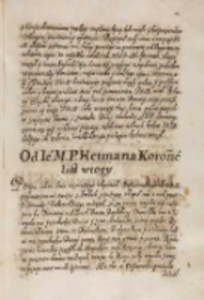 Od [...] hetmana koronnego [Stanisława Żółkiewskiego] list wtory, Żółkiew 22.05.1614