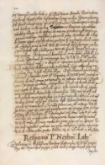 Respons [króla Zygmunta III [...] hethmanowi lithewskiemu [Warszawa 28.11.1614]