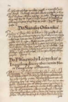 Do starosty orszańskiego [król Zygmunt III, Warszawa 1614]