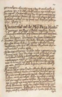 Vniuersał od [...] hethmana coronnego [Stanisława Żółkiewskiego] po Rusi i Podolu rozesłany, ktorym o kupach swawolnych przy Domnie [Elżbiecie Hieremiowey] zebranych oznaymuie, Kamionka 7.11.1615