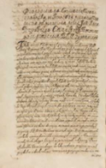 Propositia na conuocatią warszawską in Anno 1614 priuatim w senacie odprawiona przez [...] [Feliksa] Kryskiego canclerza koronnego in praesentia KJM [Zygmunta III] [7.08.1614]