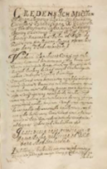 Credens [...] Stanisławowi z Leska Stadnickiemu castellanowi przemiskiemu, [...] Krystophowy Zbarawskiemu, Ludwikowy Waierowy, Janowy Skuminowy pisarzom X. Lith., Stanisławowy Domarackiemu posłom od KJM [Zygmunta III] do ricerstwa pod miastem Mosquą obozem leżącego dany z pod Smolenska [1609]