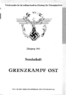 Der Kampf um die deutsche Ostgrenze (ein L&auml;ngsschnitt von der fr&uuml;hgermanischen Zeit bis zur Jetztzeit)