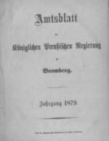 Amtsblatt der K&ouml;niglichen Preussischen Regierung zu Bromberg. 1879.01.03 No.1