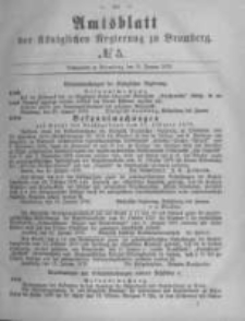 Amtsblatt der K&ouml;niglichen Preussischen Regierung zu Bromberg. 1879.01.31 No.5