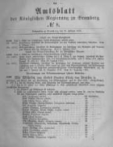 Amtsblatt der K&ouml;niglichen Preussischen Regierung zu Bromberg. 1879.02.21 No.8