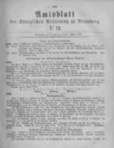 Amtsblatt der Königlichen Preussischen Regierung zu Bromberg. 1879.03.21 No.12