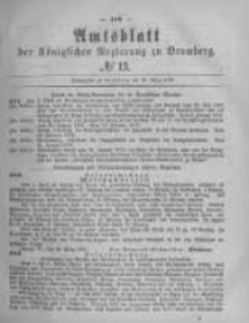 Amtsblatt der Königlichen Preussischen Regierung zu Bromberg. 1879.03.28 No.13