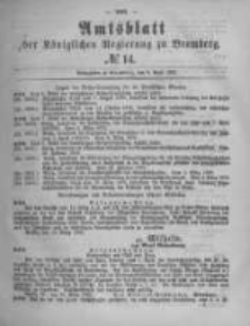 Amtsblatt der K&ouml;niglichen Preussischen Regierung zu Bromberg. 1879.04.04 No.14