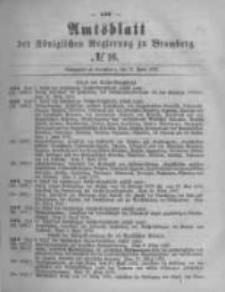 Amtsblatt der K&ouml;niglichen Preussischen Regierung zu Bromberg. 1879.04.18 No.16