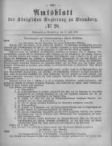 Amtsblatt der Königlichen Preussischen Regierung zu Bromberg. 1879.07.11 No.28