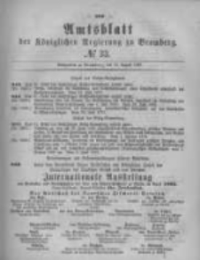Amtsblatt der K&ouml;niglichen Preussischen Regierung zu Bromberg. 1879.08.15 No.33