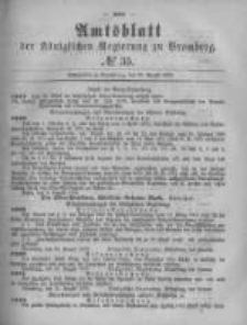 Amtsblatt der Königlichen Preussischen Regierung zu Bromberg. 1879.08.29 No.35