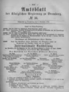 Amtsblatt der K&ouml;niglichen Preussischen Regierung zu Bromberg. 1879.09.05 No.36