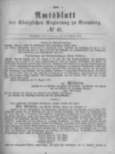 Amtsblatt der K&ouml;niglichen Preussischen Regierung zu Bromberg. 1879.10.10 No.41