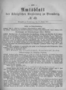 Amtsblatt der K&ouml;niglichen Preussischen Regierung zu Bromberg. 1879.10.17 No.42