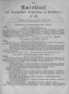 Amtsblatt der Königlichen Preussischen Regierung zu Bromberg. 1879.12.26 No.52