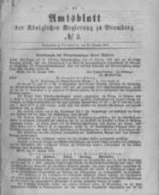 Amtsblatt der K&ouml;niglichen Preussischen Regierung zu Bromberg. 1880.01.30 No.5