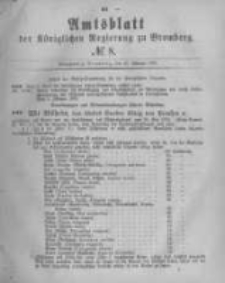 Amtsblatt der K&ouml;niglichen Preussischen Regierung zu Bromberg. 1880.02.20 No.8