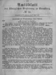 Amtsblatt der K&ouml;niglichen Preussischen Regierung zu Bromberg. 1880.04.02 No.14