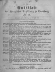 Amtsblatt der K&ouml;niglichen Preussischen Regierung zu Bromberg. 1880.04.16 No.16