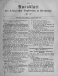 Amtsblatt der Königlichen Preussischen Regierung zu Bromberg. 1880.04.23 No.17