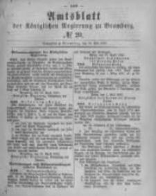 Amtsblatt der K&ouml;niglichen Preussischen Regierung zu Bromberg. 1880.05.14 No.20