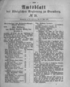 Amtsblatt der K&ouml;niglichen Preussischen Regierung zu Bromberg. 1880.05.21 No.21
