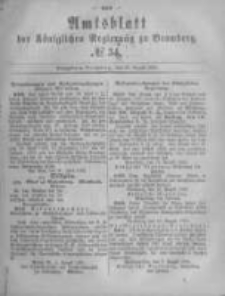Amtsblatt der Königlichen Preussischen Regierung zu Bromberg. 1880.08.20 No.34