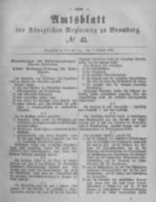 Amtsblatt der K&ouml;niglichen Preussischen Regierung zu Bromberg. 1880.10.08 No.41