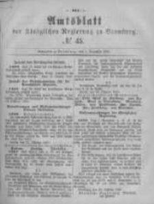 Amtsblatt der Königlichen Preussischen Regierung zu Bromberg. 1880.11.05 No.45