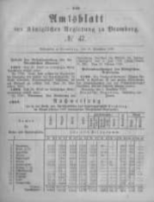 Amtsblatt der Königlichen Preussischen Regierung zu Bromberg. 1880.11.19 No.47