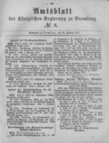 Amtsblatt der Königlichen Preussischen Regierung zu Bromberg. 1881.02.25 No.8