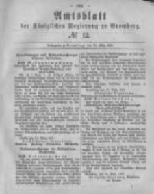 Amtsblatt der Königlichen Preussischen Regierung zu Bromberg. 1881.03.25 No.12