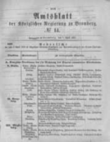 Amtsblatt der Königlichen Preussischen Regierung zu Bromberg. 1881.04.08 No.14