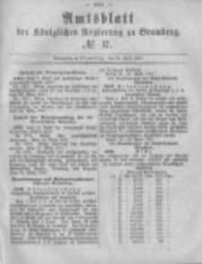 Amtsblatt der Königlichen Preussischen Regierung zu Bromberg. 1881.04.29 No.17