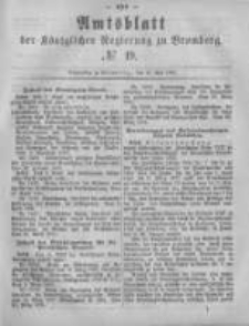 Amtsblatt der Königlichen Preussischen Regierung zu Bromberg. 1881.05.13 No.19