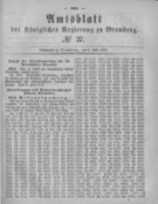 Amtsblatt der Königlichen Preussischen Regierung zu Bromberg. 1881.07.08 No.27