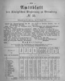 Amtsblatt der Königlichen Preussischen Regierung zu Bromberg. 1881.08.19 No.33