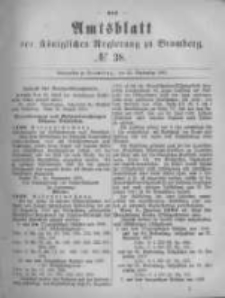 Amtsblatt der Königlichen Preussischen Regierung zu Bromberg. 1881.09.23 No.38