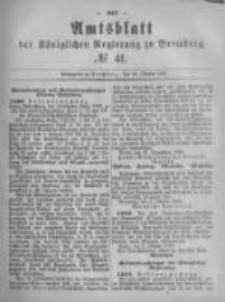 Amtsblatt der Königlichen Preussischen Regierung zu Bromberg. 1881.10.14 No.41
