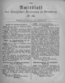 Amtsblatt der Königlichen Preussischen Regierung zu Bromberg. 1881.11.04 No.44
