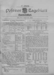 Posener Tageblatt. Handelsblatt 1908.08.04 Jg.47