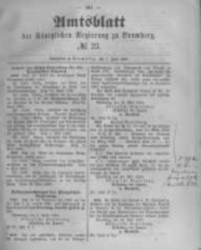 Amtsblatt der Königlichen Preussischen Regierung zu Bromberg. 1889.06.07 No.23