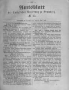Amtsblatt der Königlichen Preussischen Regierung zu Bromberg. 1889.06.21 No.25