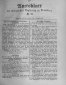Amtsblatt der K&ouml;niglichen Preussischen Regierung zu Bromberg. 1889.08.02 No.31