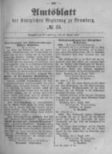 Amtsblatt der K&ouml;niglichen Preussischen Regierung zu Bromberg. 1889.08.16 No.33