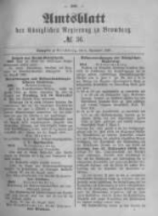 Amtsblatt der Königlichen Preussischen Regierung zu Bromberg. 1889.09.06 No.36